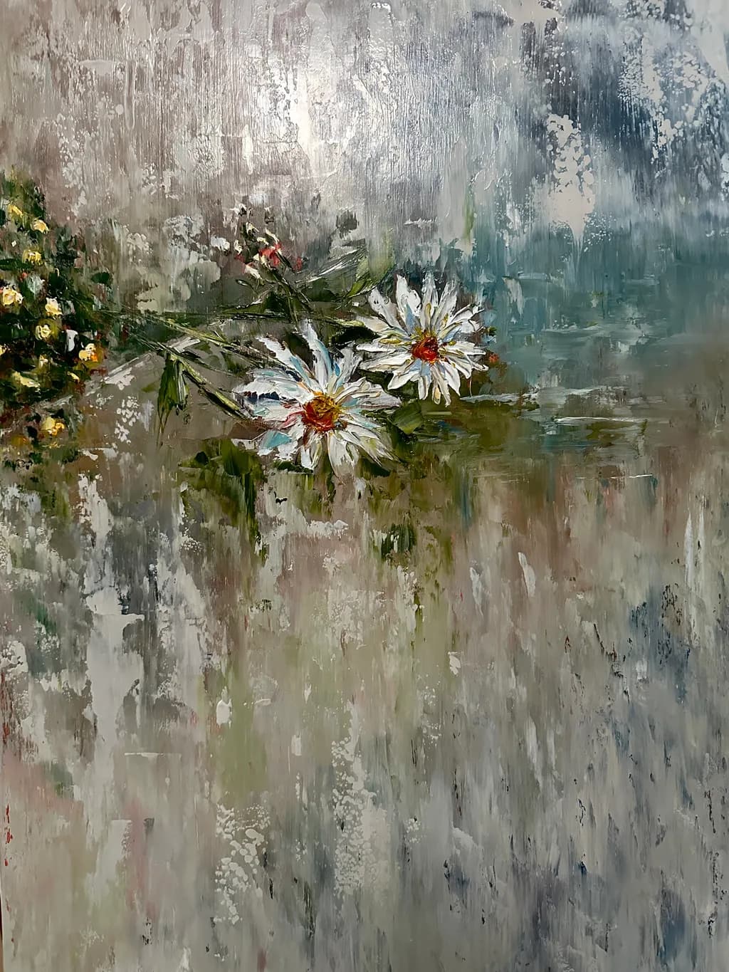 Whispers of Spring: A Dance of Daisies in Soft Hues