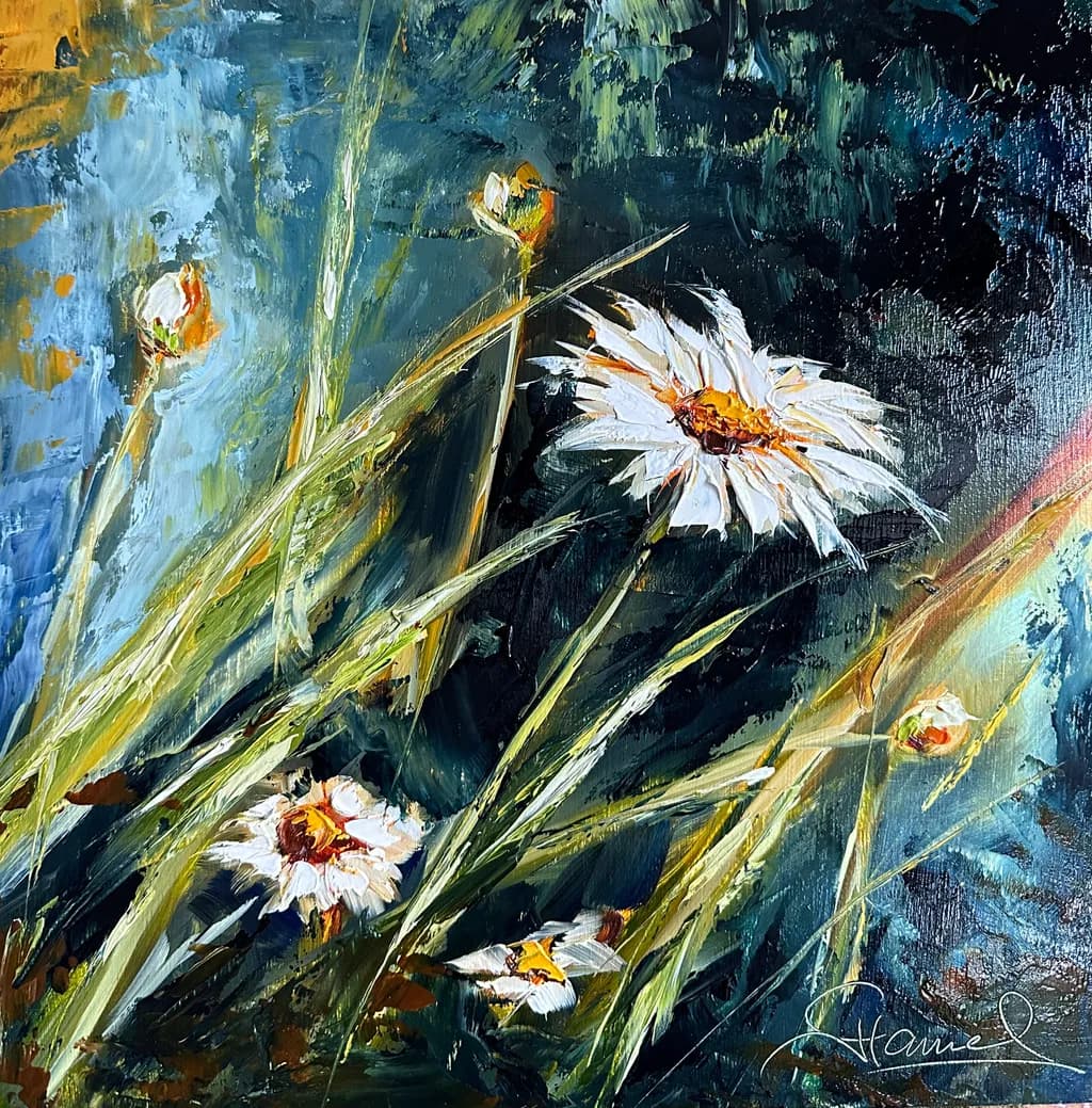 Whispers of Nature: A Vibrant Floral Symphony in Texture and Color