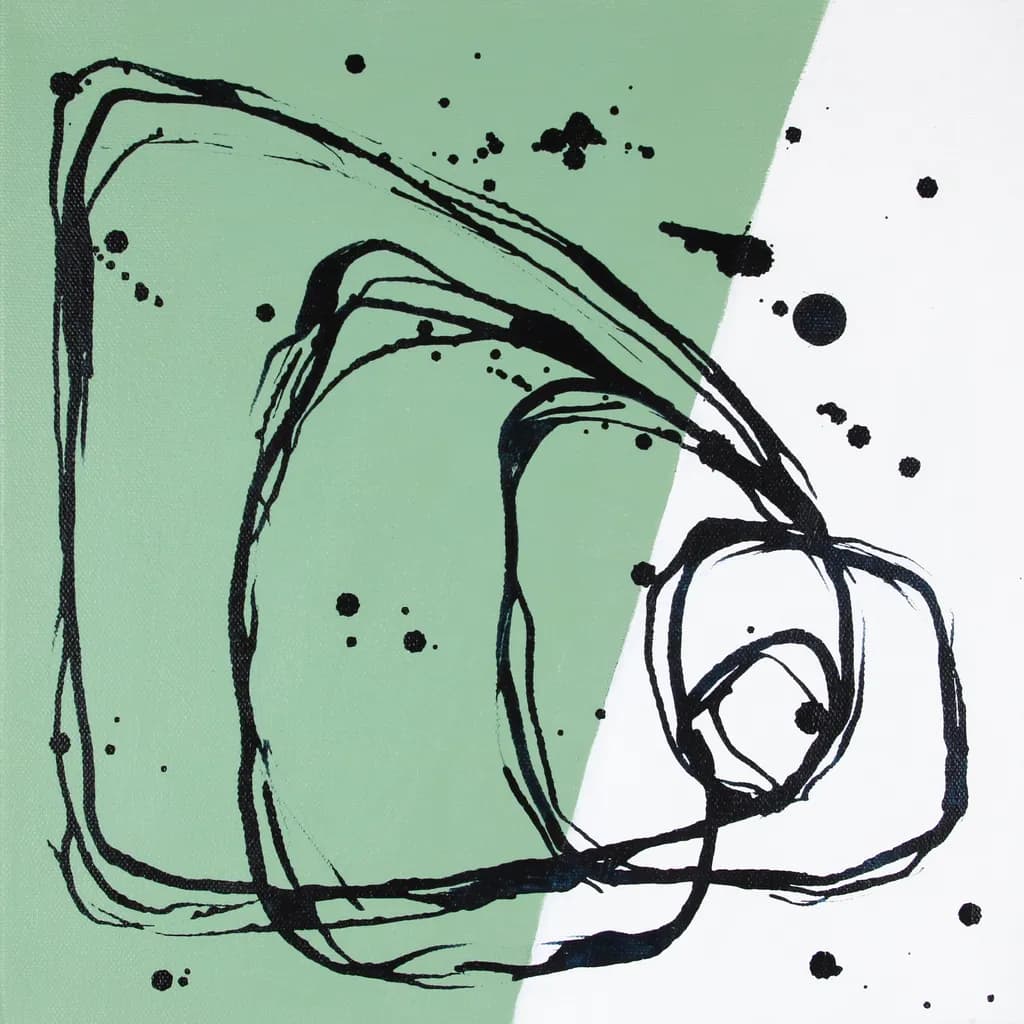 Color Block and Ink - Pale Olive
