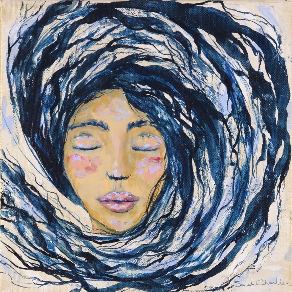 She Finds Stillness in the Current of Her Chaos