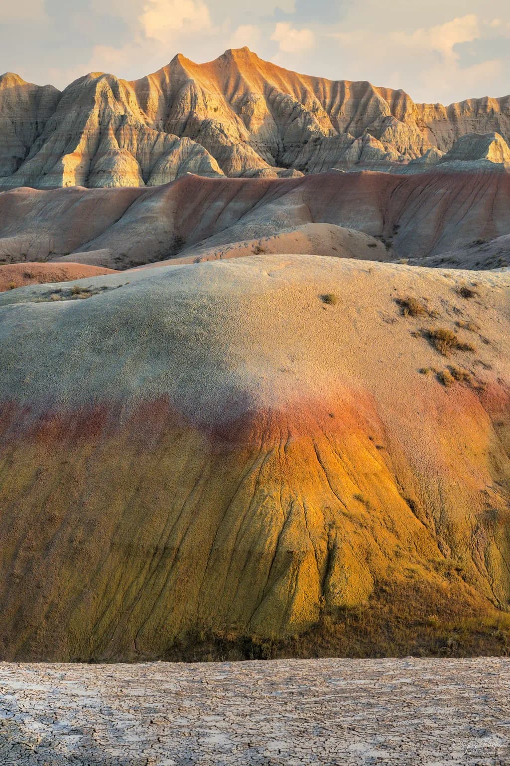 Badlands in Golden Light