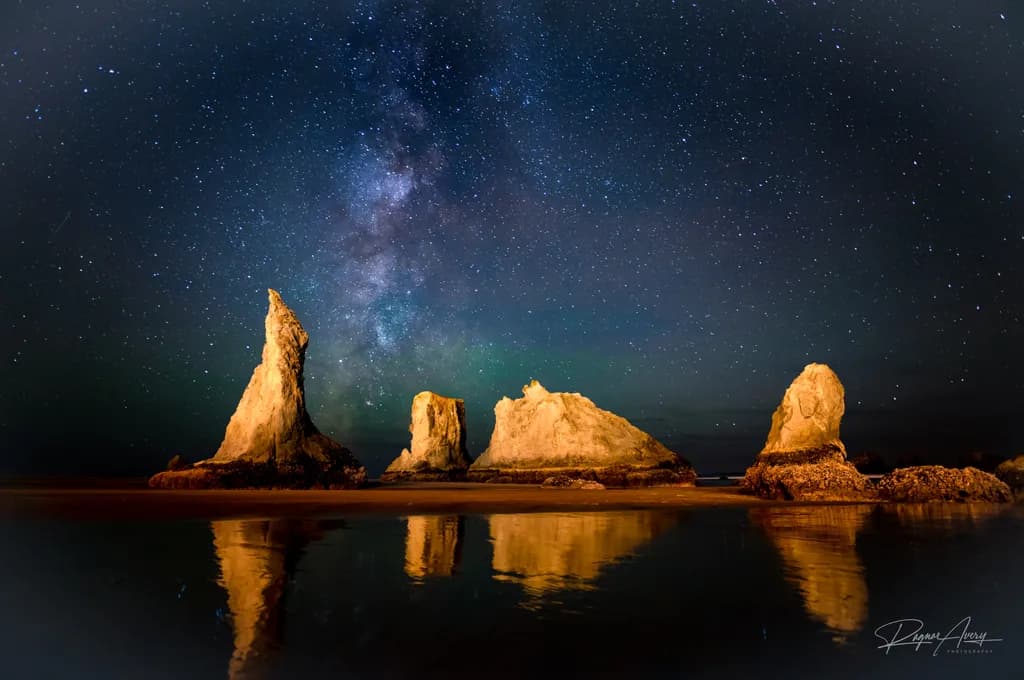 Starry Night Rock Reflections