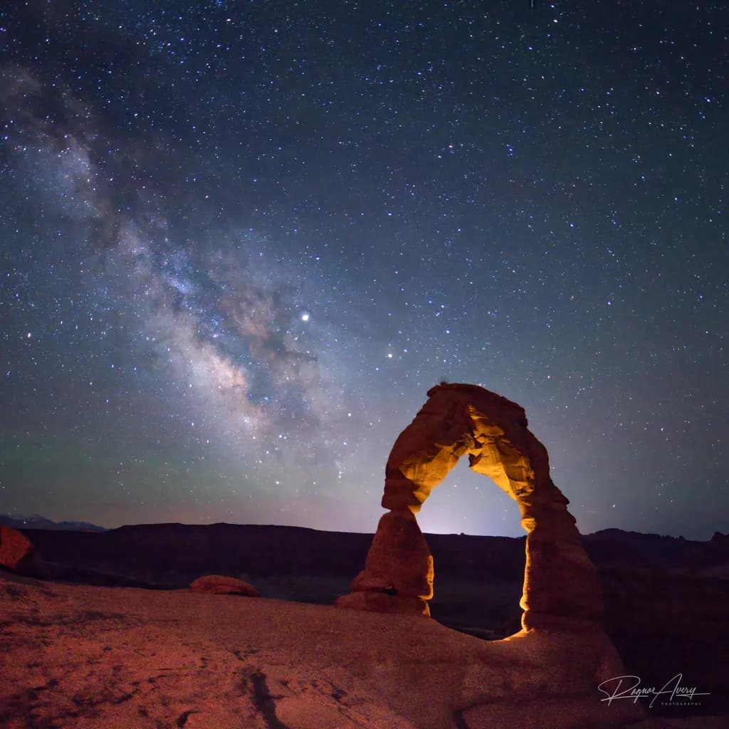 Milky Way Over Rock Arch