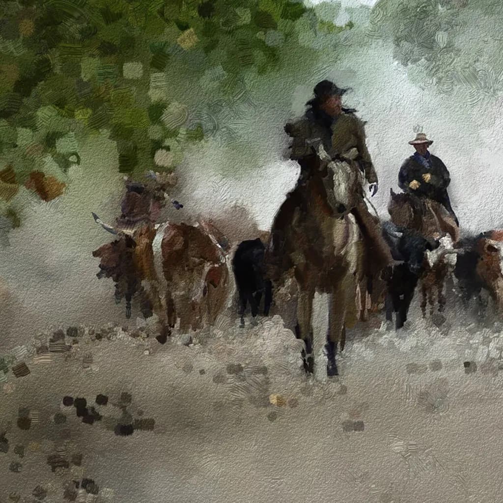 Cattle Drive Close-Up