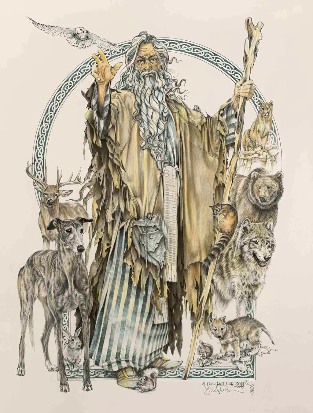 Whispers of the Enchanted Forest: A Wizard's Bond with Nature and Beasts