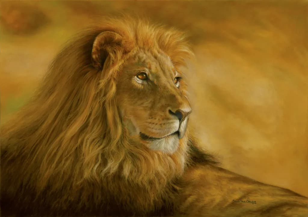 Majestic Gaze: A Portrait of the King of the Jungle