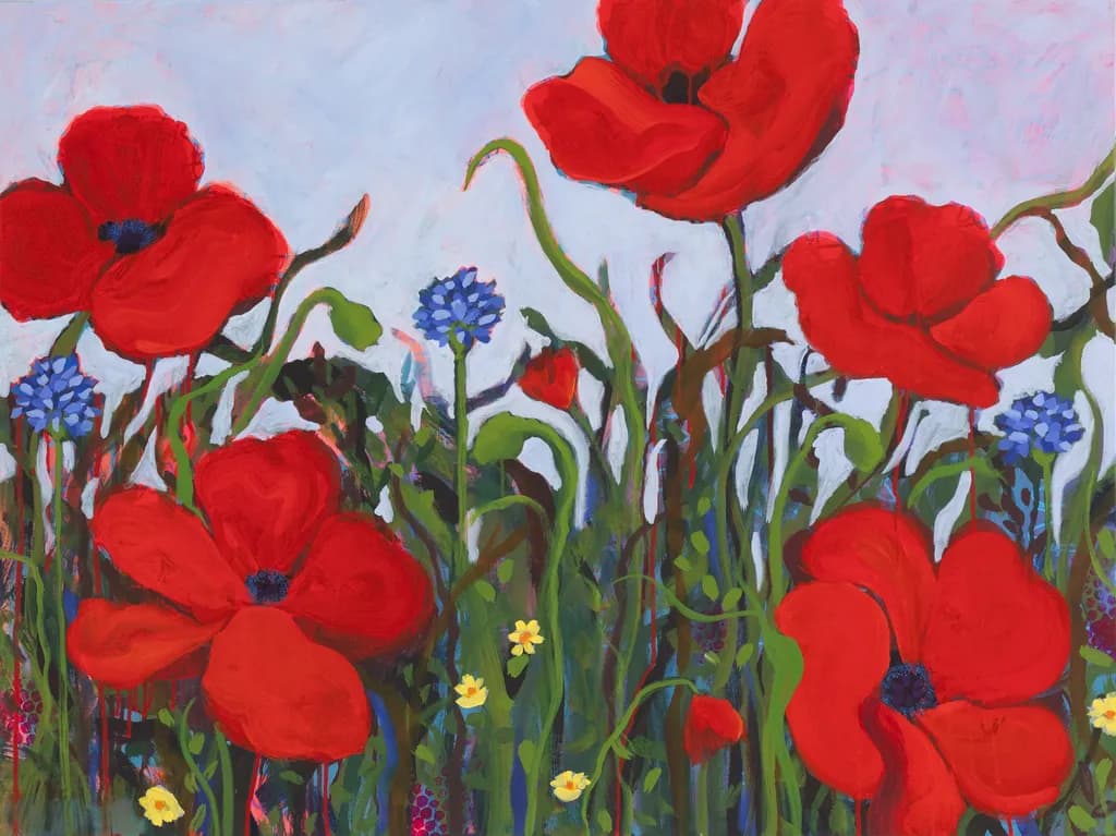 Vibrant Poppy Symphony: A Celebration of Nature's Bold Colors