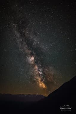 Milky Way Over Mountains