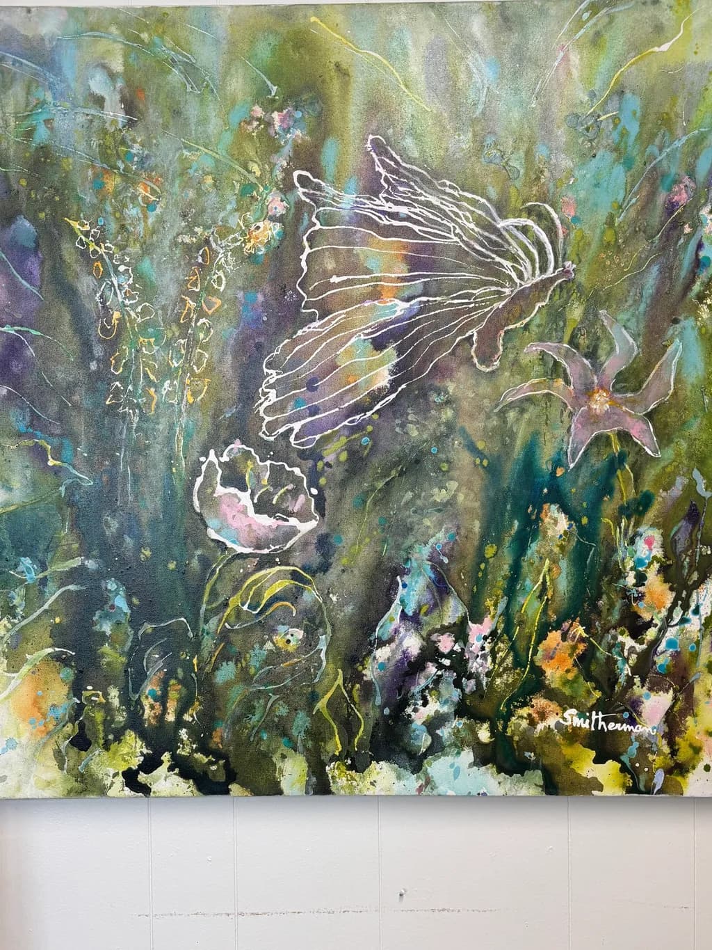 Whispers of Nature: A Vibrant Abstract Floral Journey