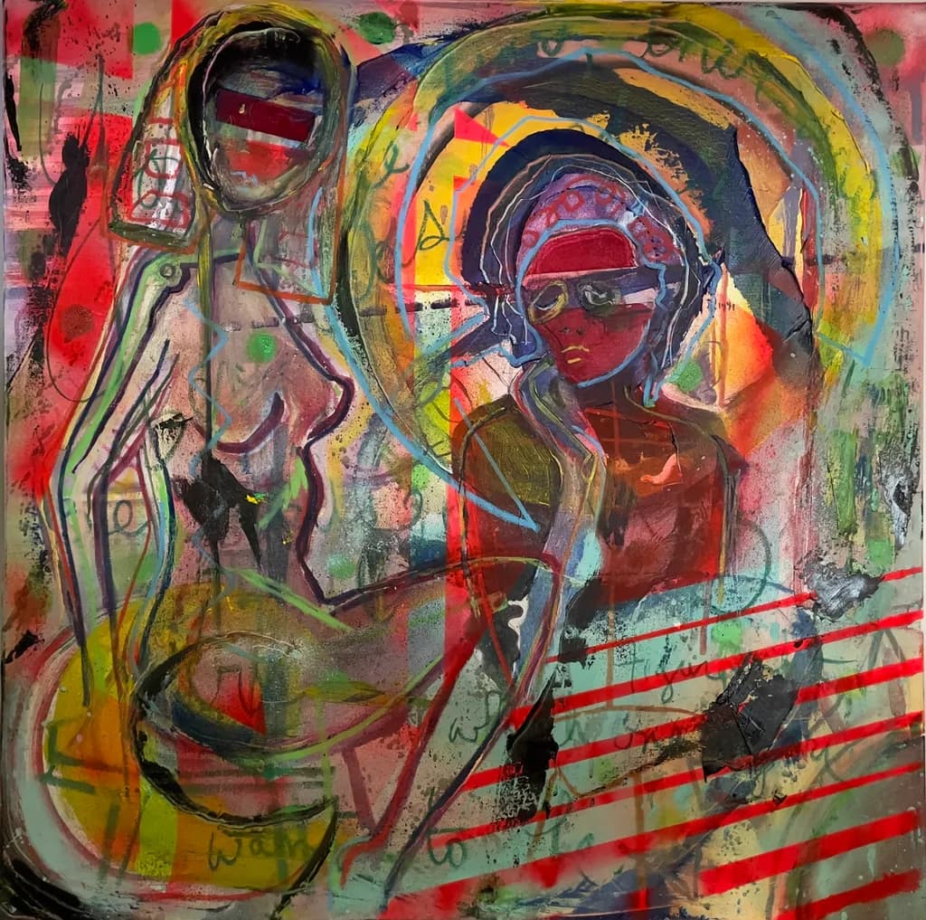 Vibrant Echoes: A Dance of Color and Form in Abstract Expressionism