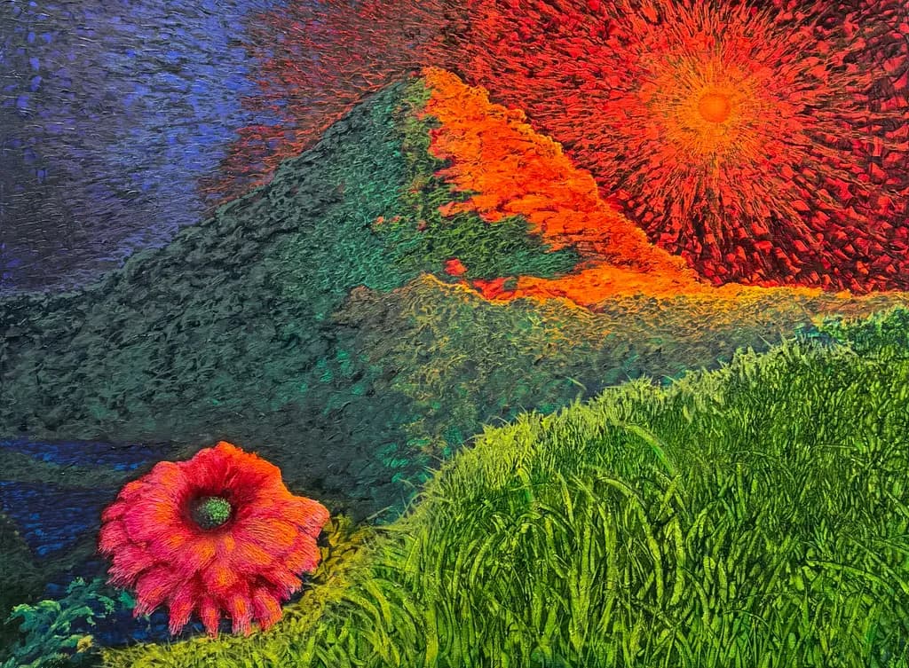Vibrant Harmony: An Abstract Landscape of Nature's Colors