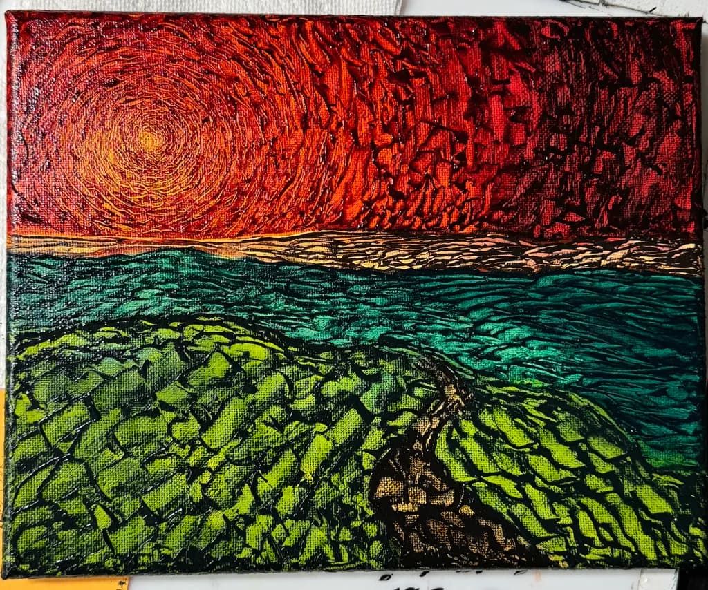 "Radiant Horizons: Embracing the Divine Light in Nature's Palette"
