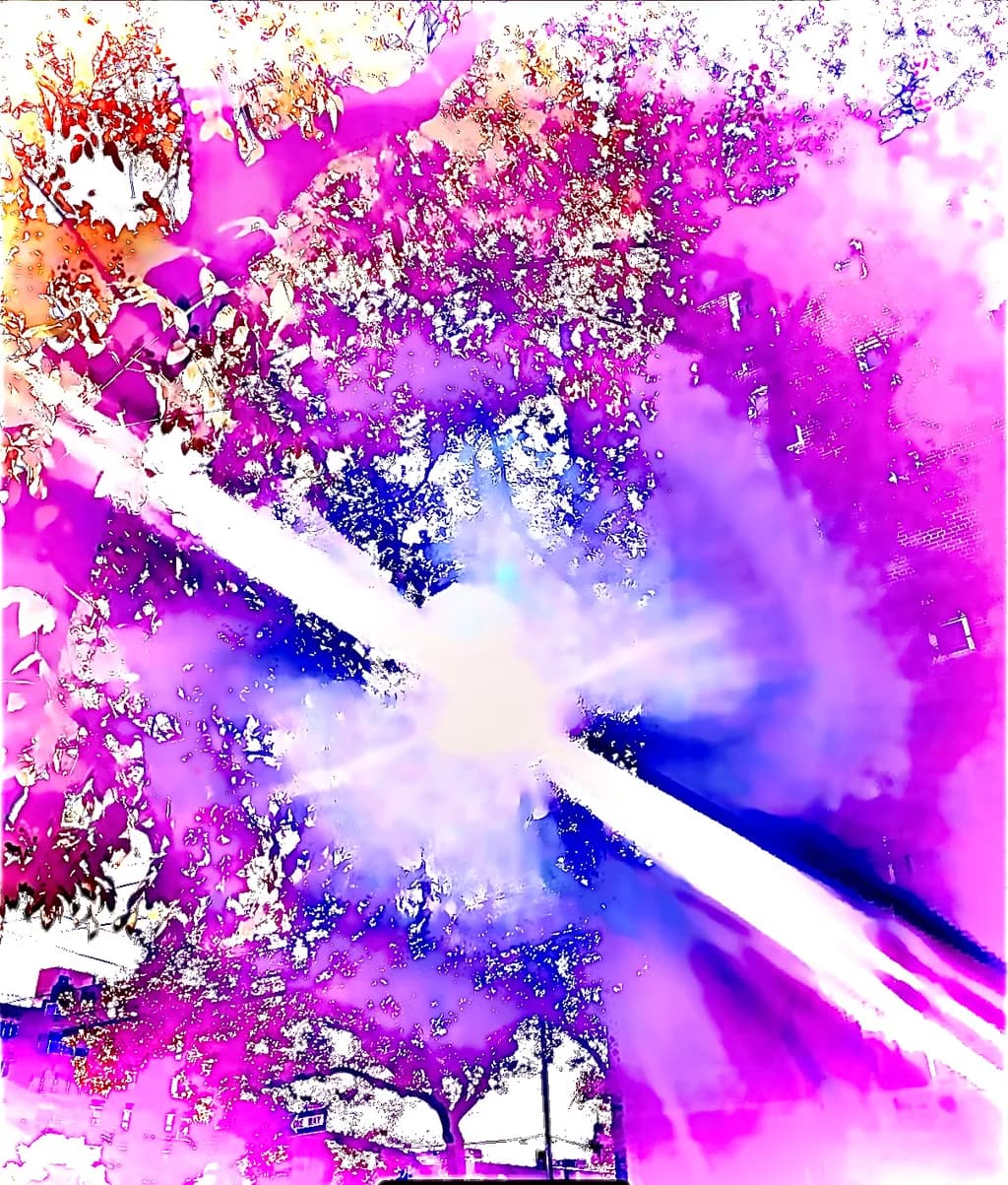 Vibrant Symphony of Light: An Abstract Journey Through Colorful Trees