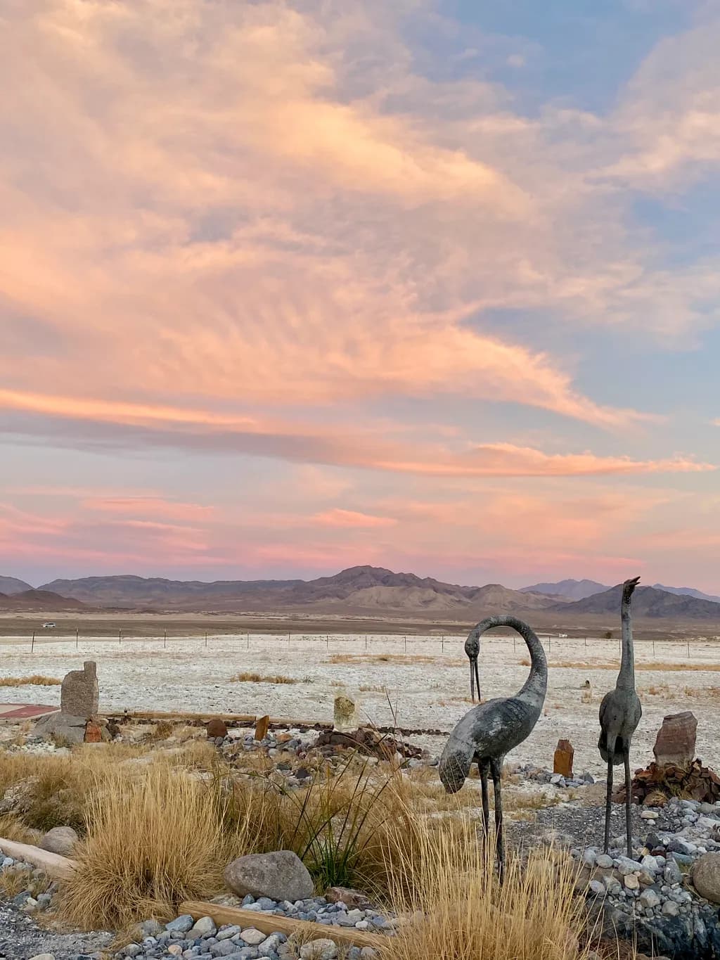 Whispers of the Desert: Sculpted Elegance Beneath a Painted Sky