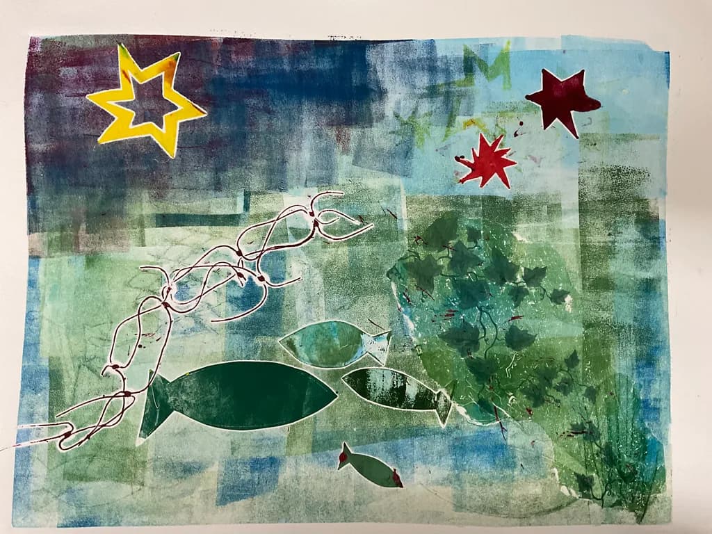 Underwater Stars and Fish