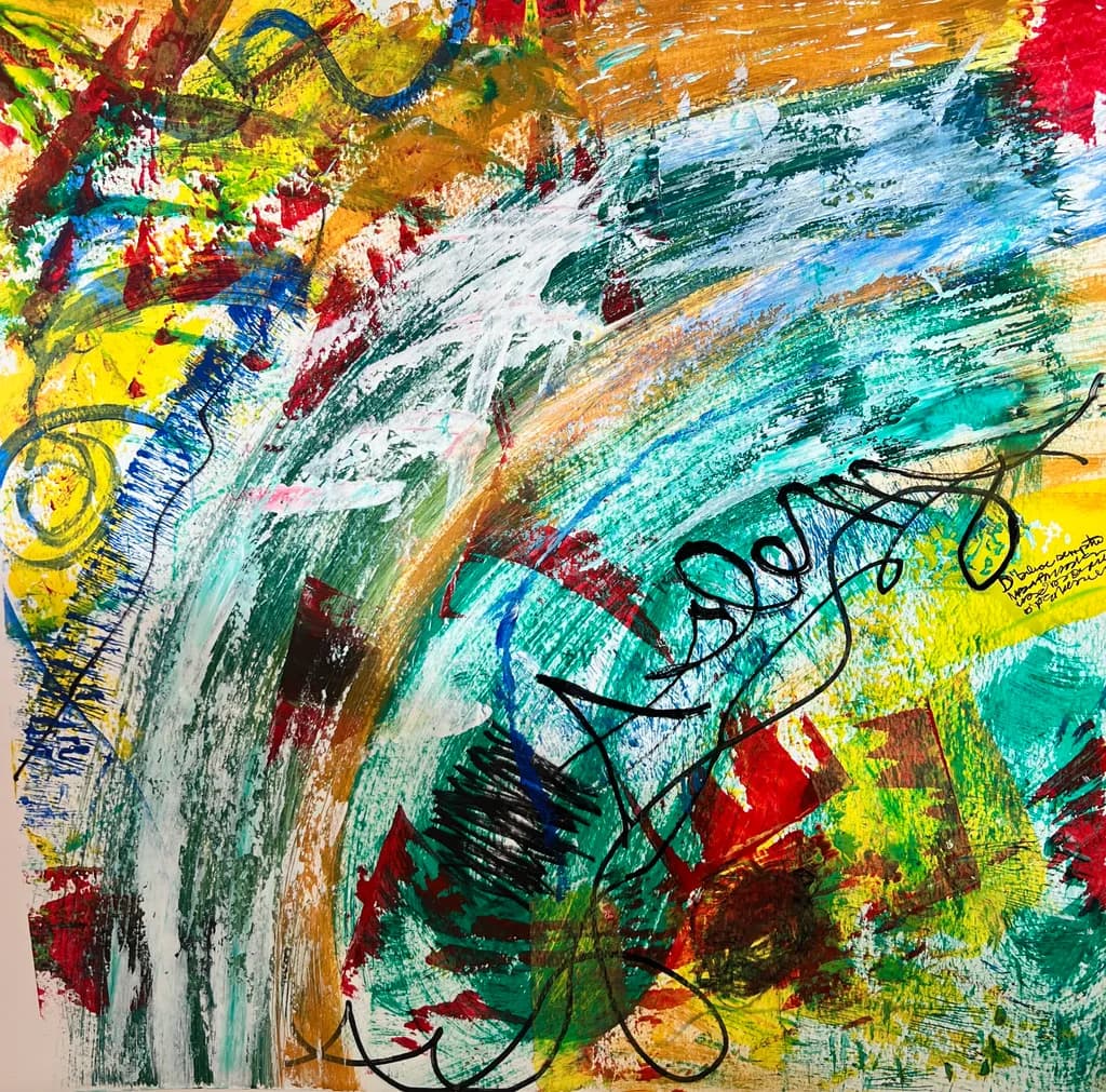 Vibrant Whirlwind: A Dance of Color and Emotion