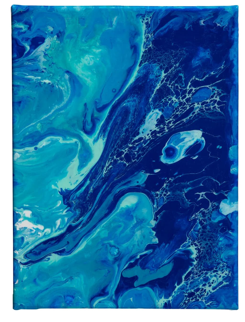Oceanic Dreams: A Mesmerizing Dance of Blue and Turquoise Swirls in Abstract Artistry