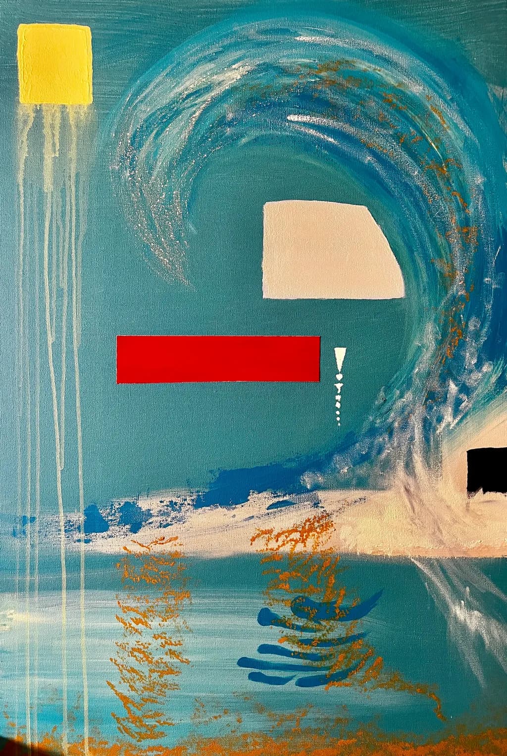 Vibrant Waves: An Abstract Journey Through Color and Texture