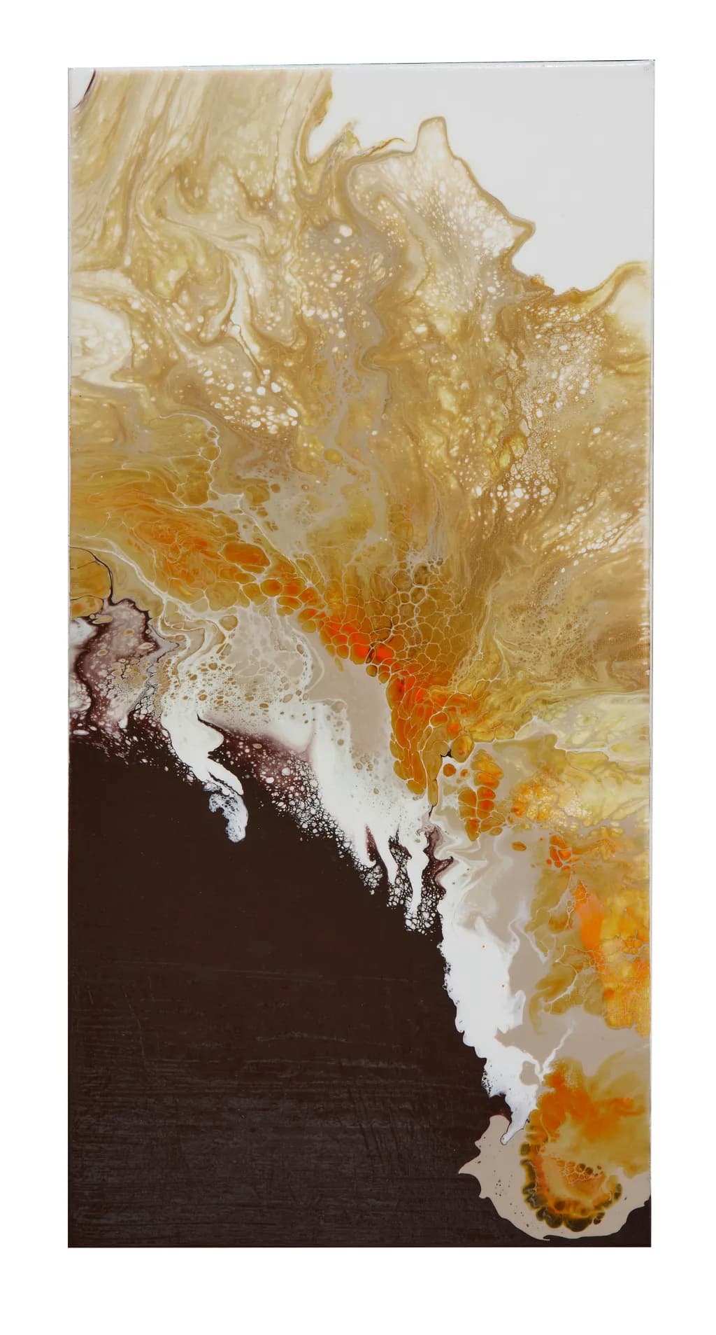 Golden Eruption: A Fluid Dance of Earthy Hues and Textures