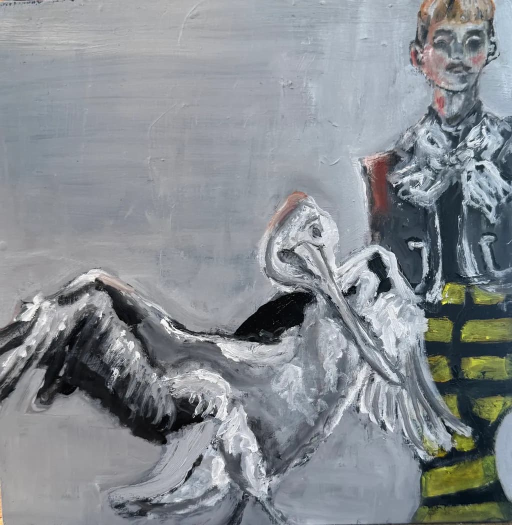 Pelican and Portrait