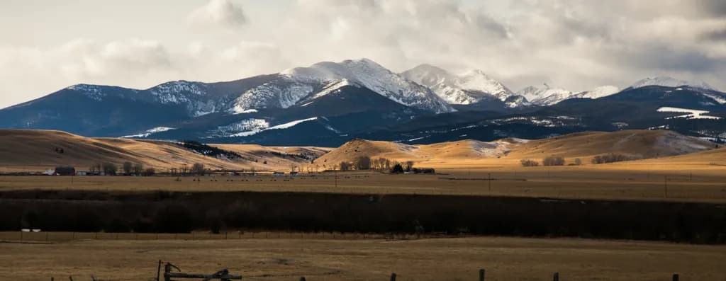 Snow-Capped Mountain Range
