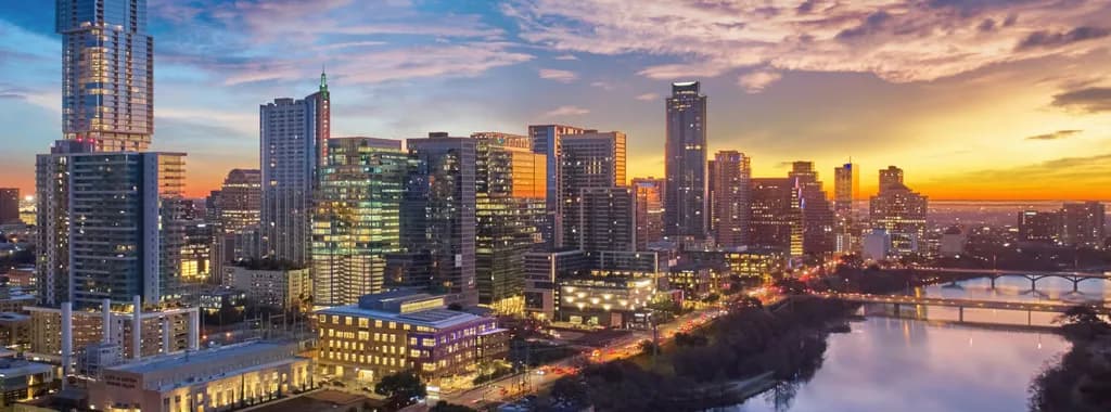 City Skyline at Sunset