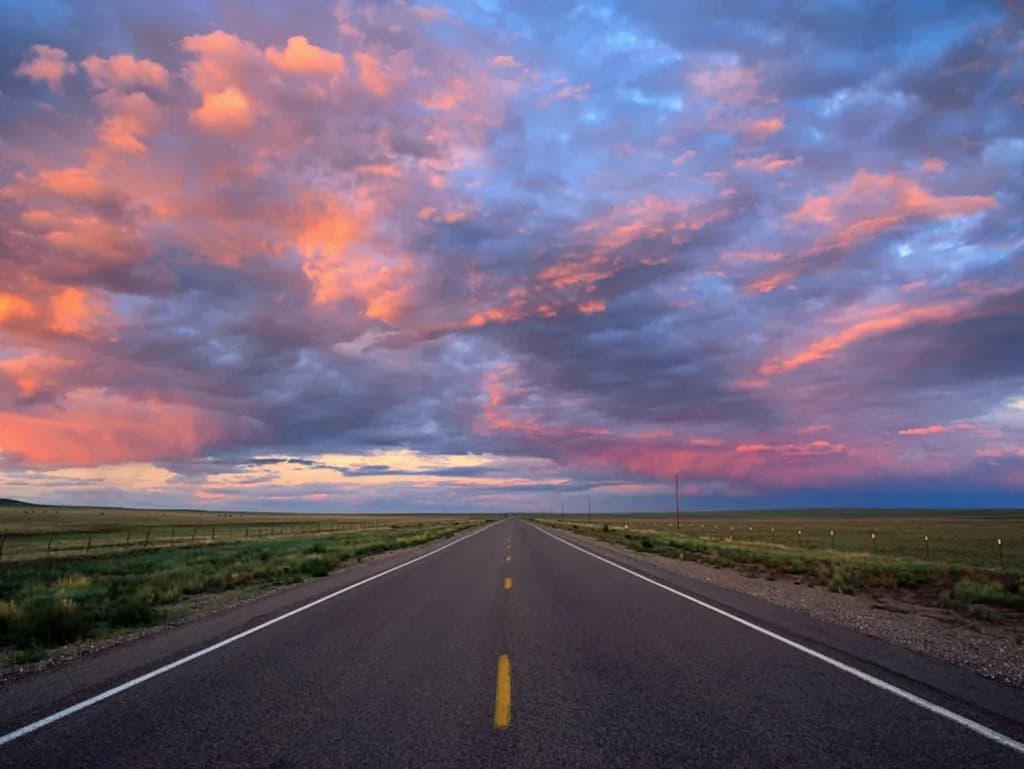 Endless Horizons: A Journey Through Vibrant Skies and Open Roads