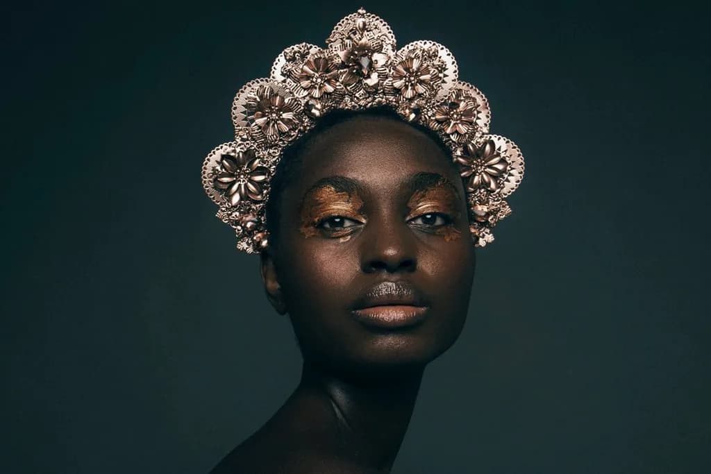 Radiant Elegance: A Portrait of Strength and Beauty in Contemporary Artistry