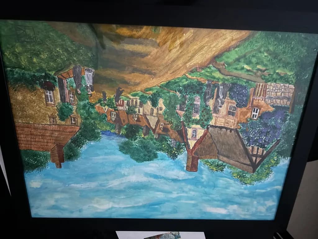 Charming Village Reflection