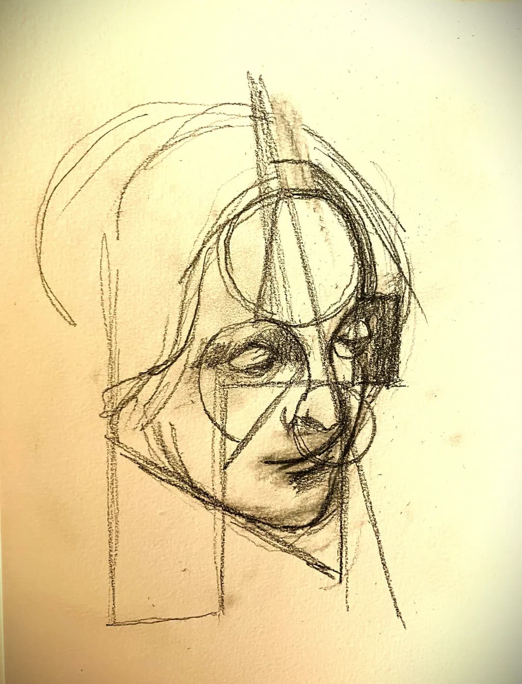 Fragmented Reflections: A Study in Geometric Portraiture