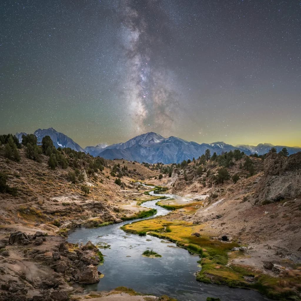 Whispers of the Cosmos: A Serene Journey Through Starry Landscapes