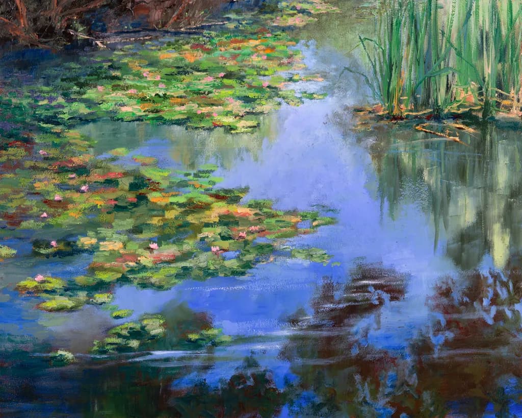 In Shadow of Trees: Lily Pond