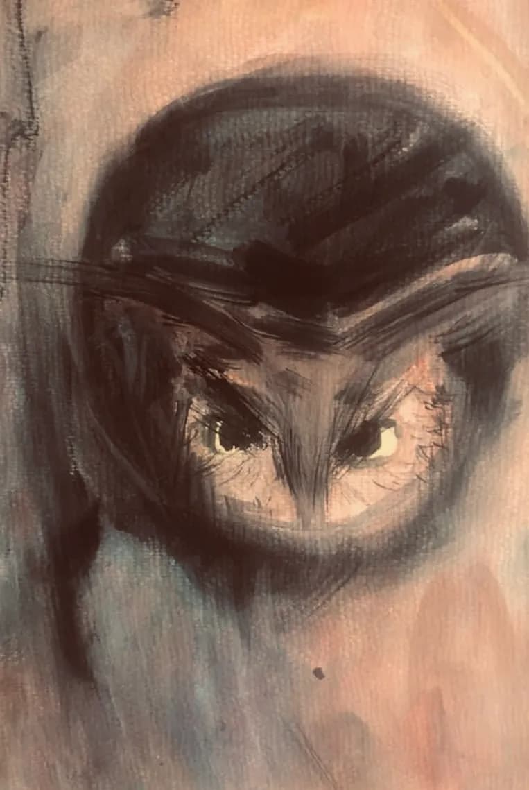 Whispers of the Night: An Intimate Encounter with the Owl's Gaze