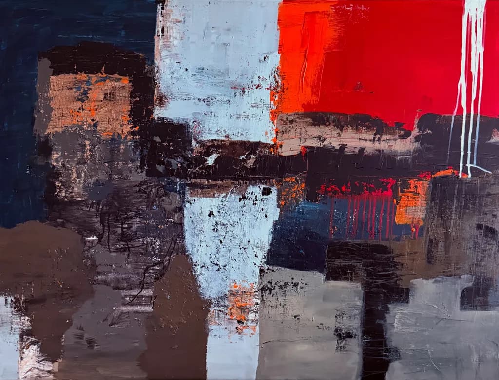 Vibrant Echoes: A Dance of Color and Texture in Abstract Expressionism