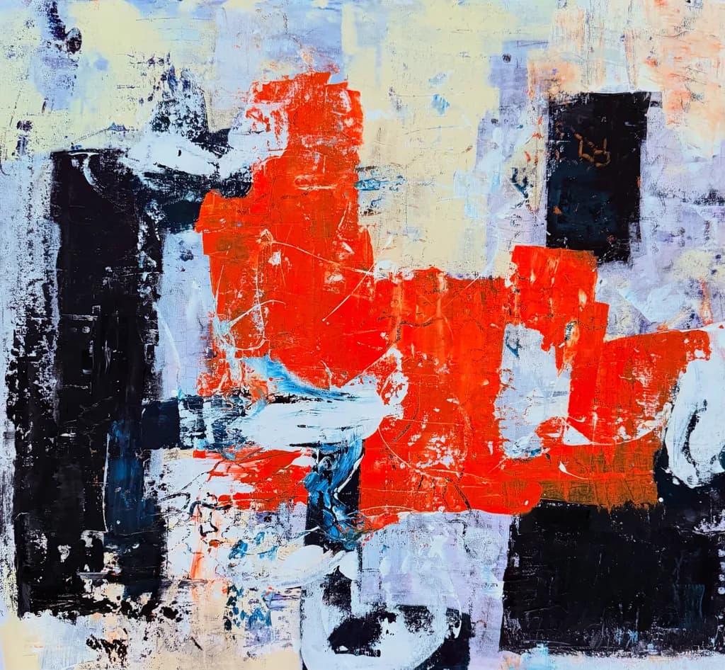 Vibrant Echoes: An Abstract Dance of Color and Texture
