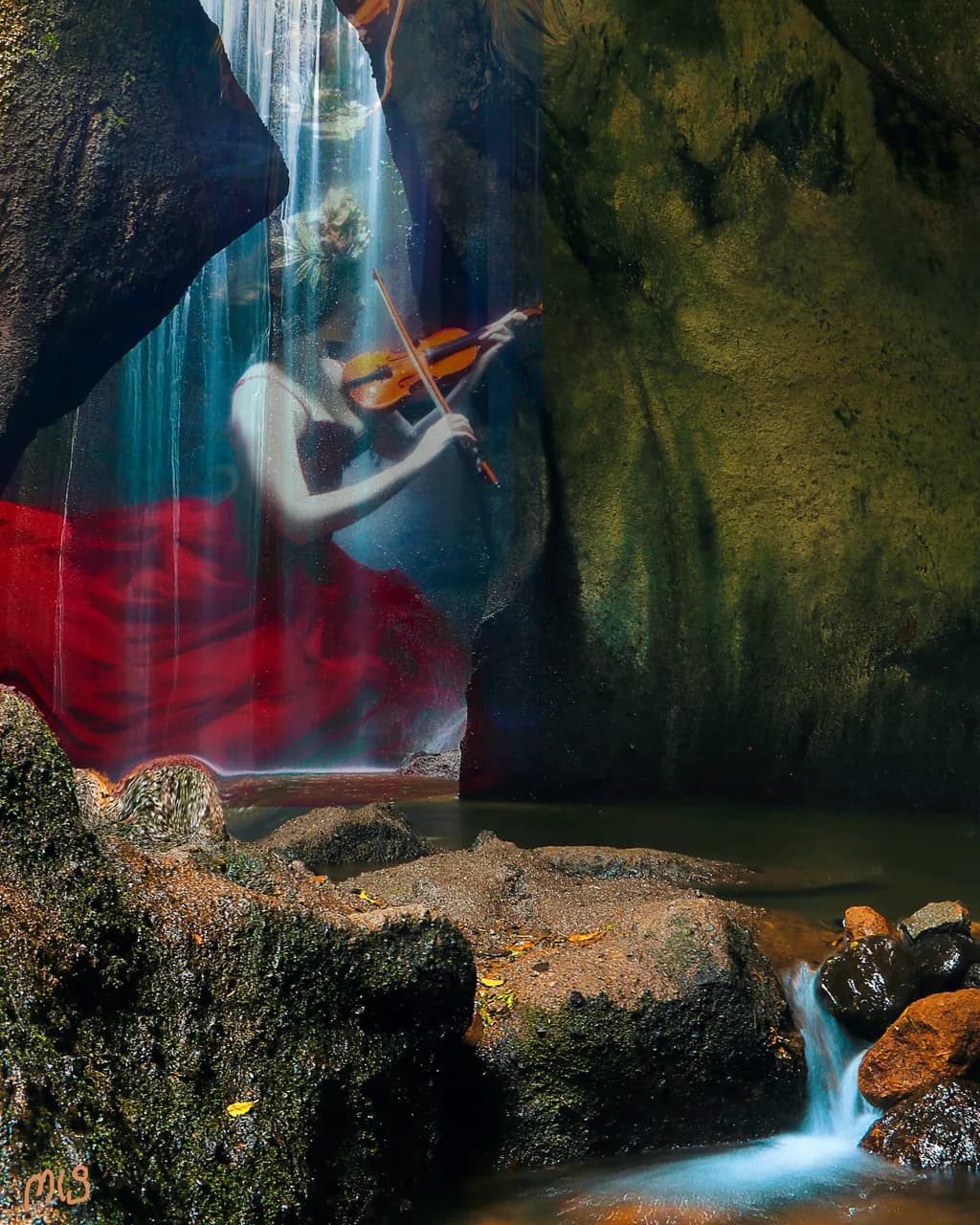 Violinist In Red