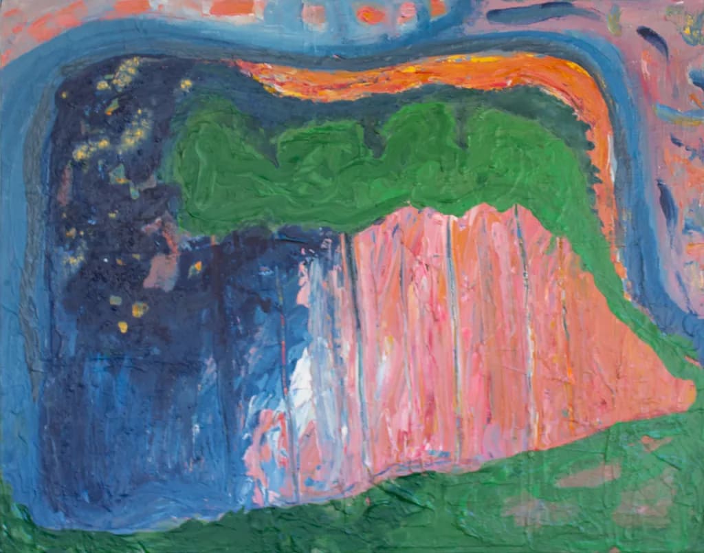 Vibrant Echoes of Nature: An Abstract Landscape Journey