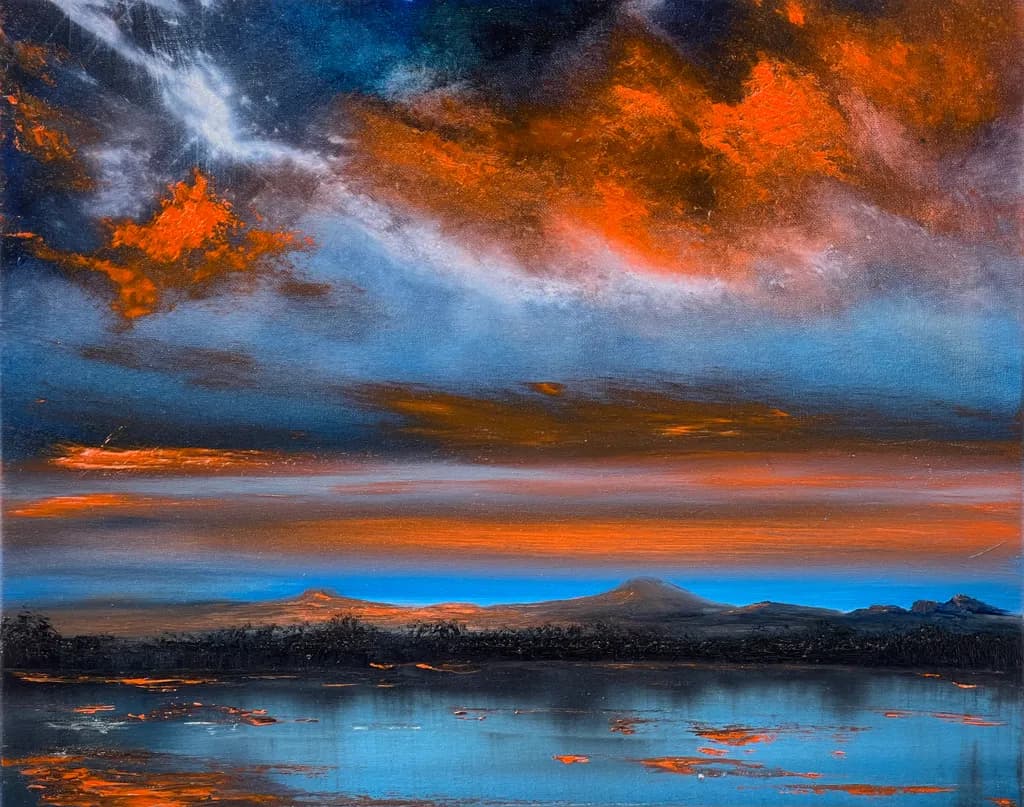 Ethereal Twilight: A Dance of Colors Over Tranquil Waters