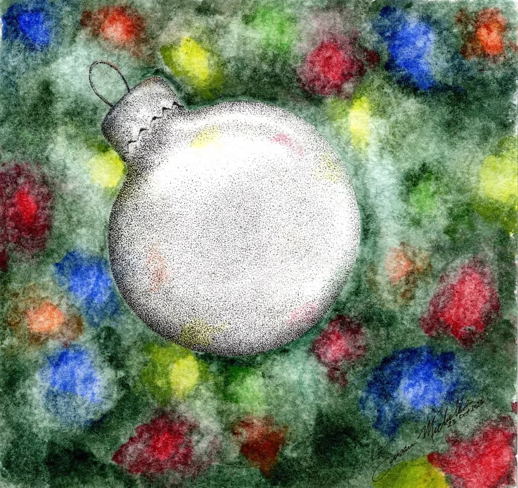 Festive Whispers: A Colorful Ornament in a Dreamy Holiday Glow