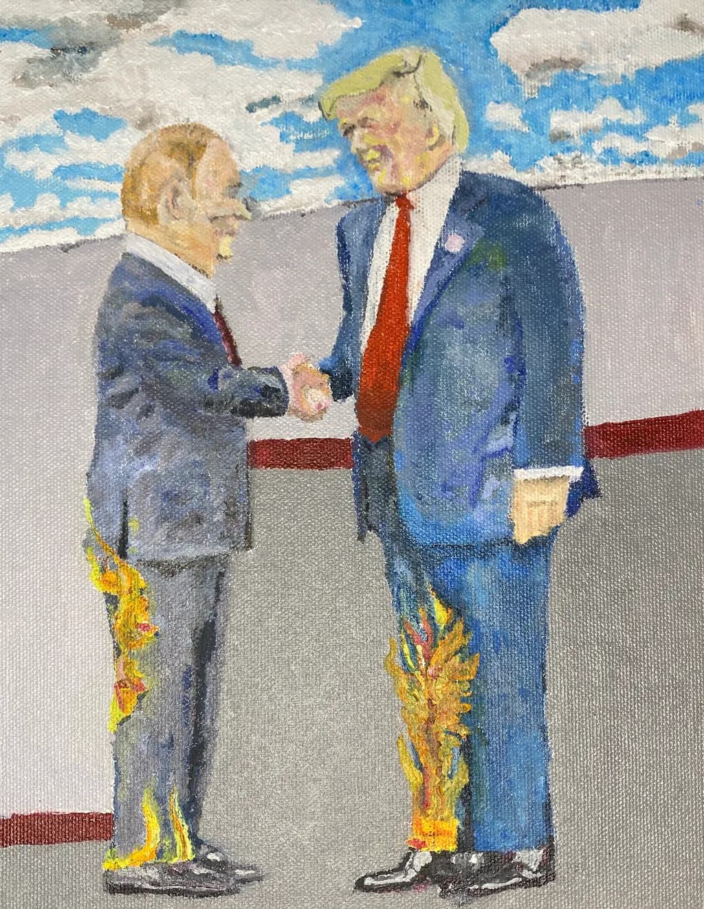 "Fiery Diplomacy: A Bold Encounter Between Leaders"