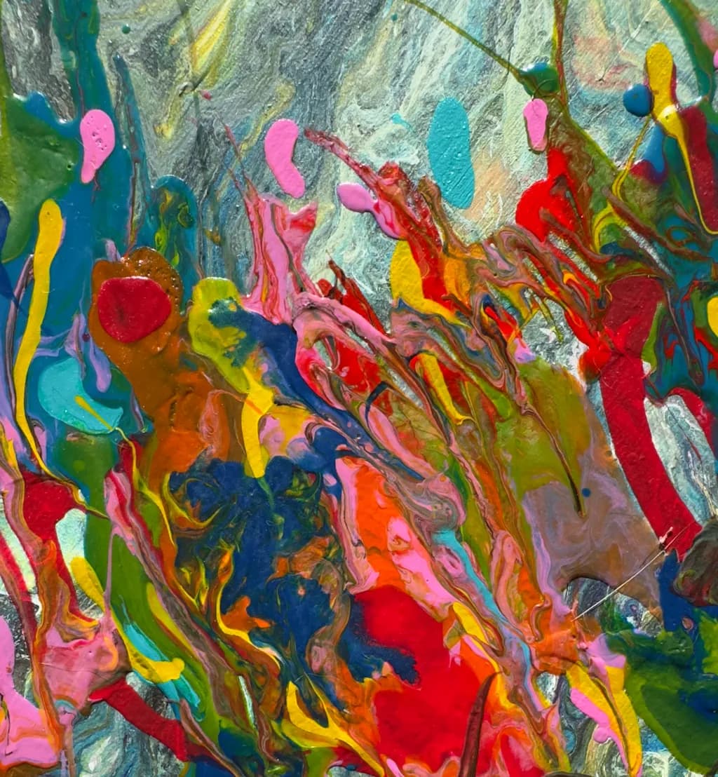 Vibrant Whirlwind: A Dance of Color and Emotion in Abstract Expressionism