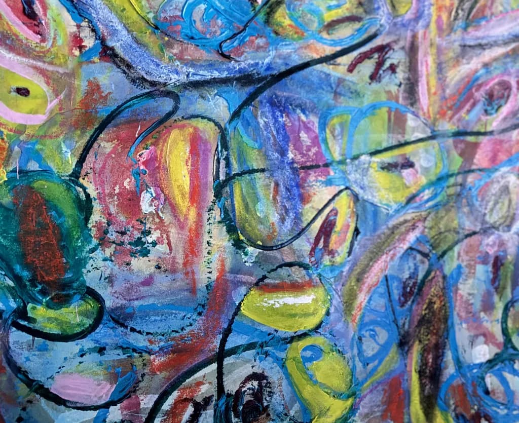 Vibrant Whirlwind: A Dance of Color and Emotion in Abstract Expressionism