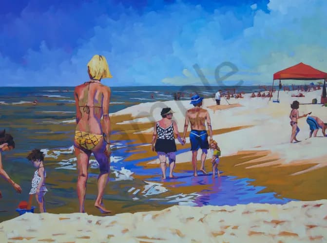 Sun-Kissed Memories: A Colorful Day at the Beach with Family and Fun