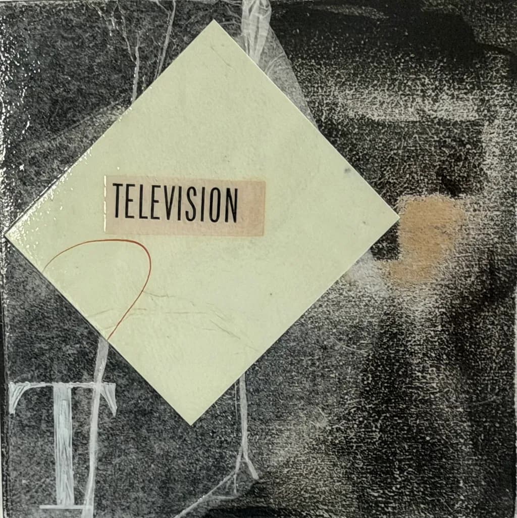 Monochrome Reflections: An Abstract Collage of Television and Texture