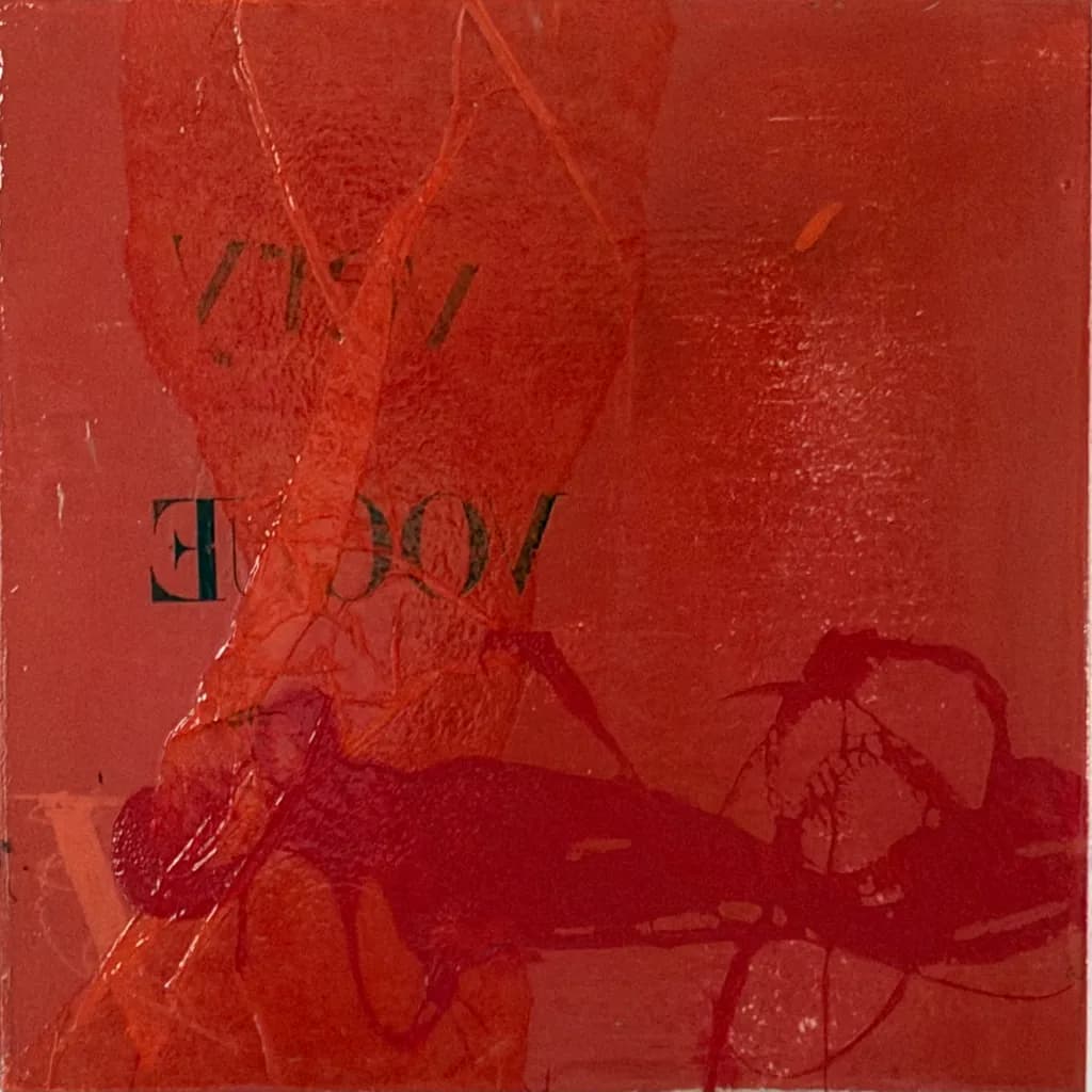 Crimson Whispers: An Abstract Exploration of Emotion and Form