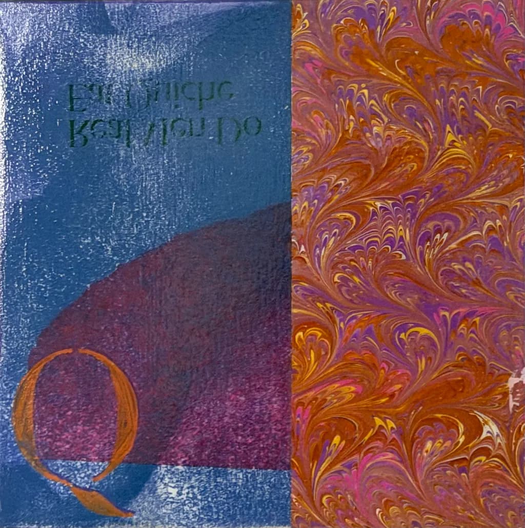 Whispers of Color: A Dance of Marbled Elegance and Deep Hues