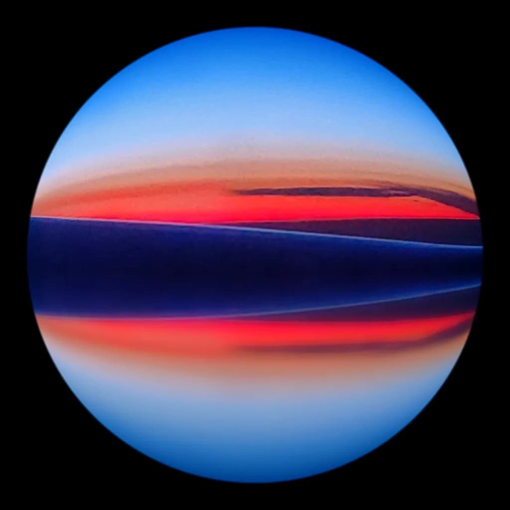 Celestial Harmony: A Dreamlike Sunset Reflection in Vibrant Hues