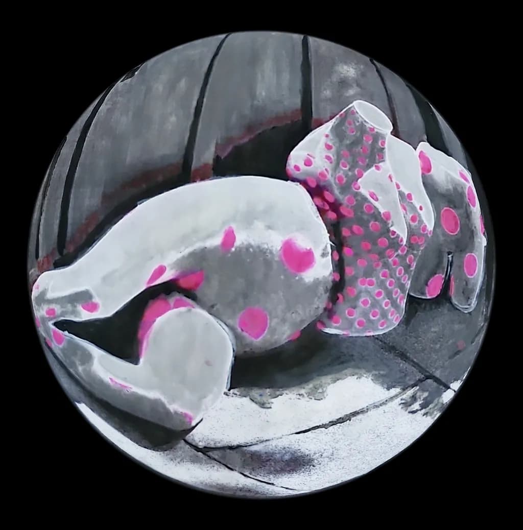 Colorful Abstract Sculpture: A Play of Texture and Form in Contemporary Art