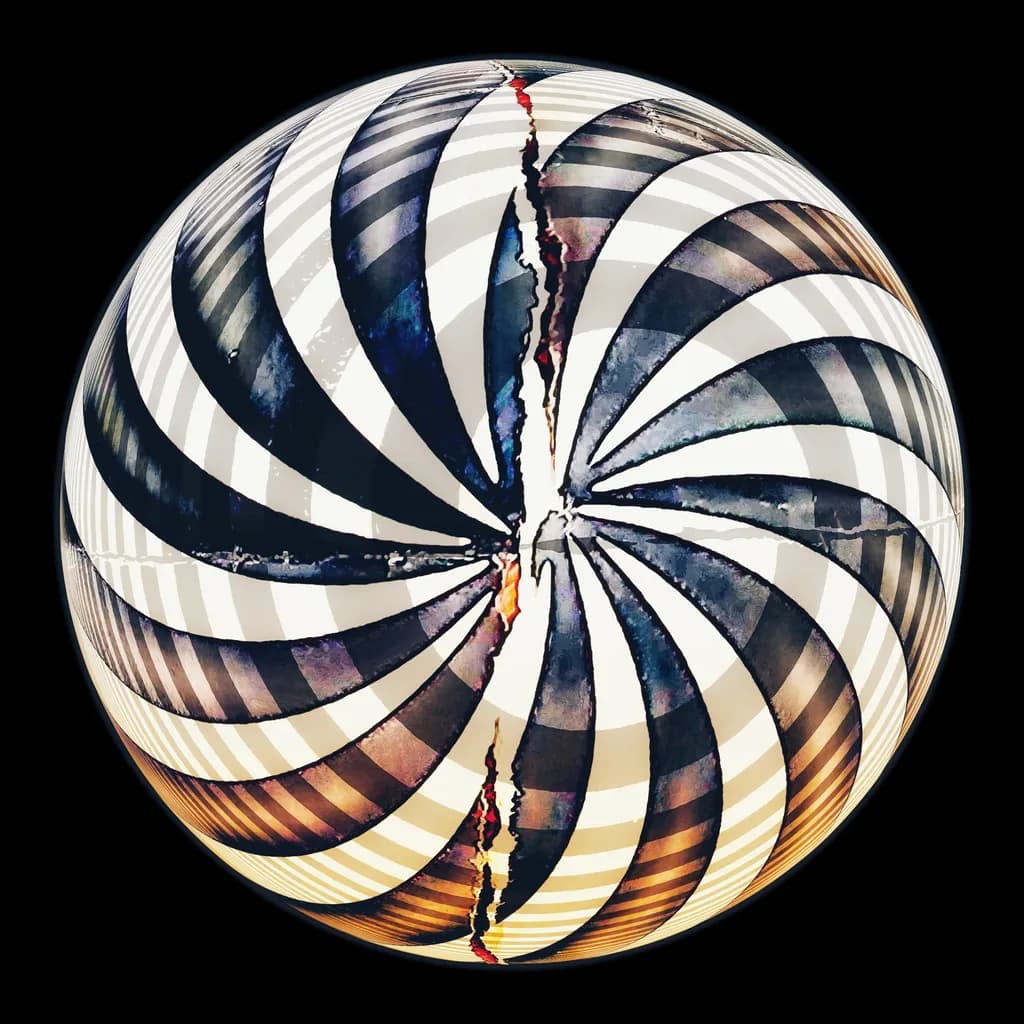 Spiraling Contrast: An Abstract Journey Through Geometric Textures