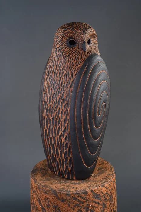 Spiral Owl Sculpture